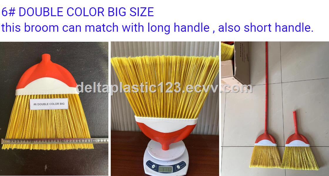 floor clean long bristle long yarn strong brooms European style wood stick broom street road garden lobby garden clean