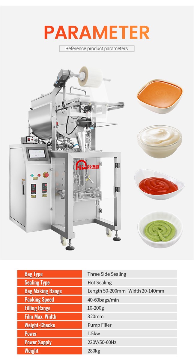 Vffs Automatic Vertical Form Ketchup Paste Liquid Sealing Filling Packaging Packing Machine