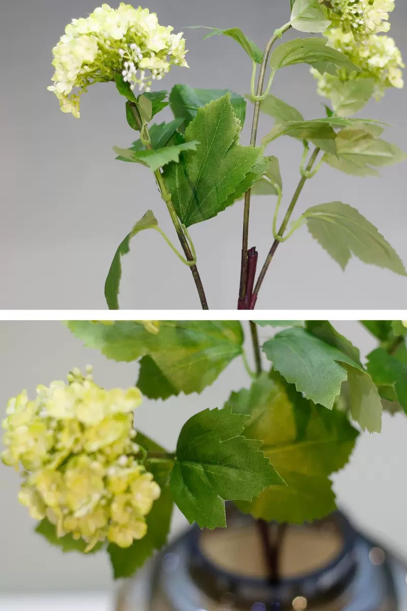Artificial Green Snowball Hydrangea Stem
