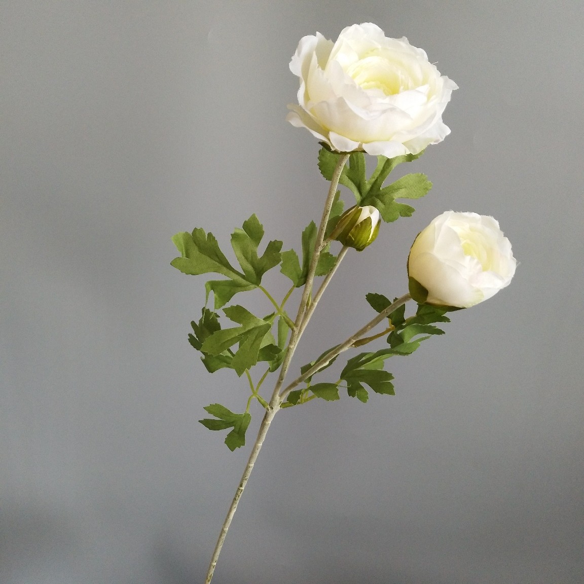 Artificial White Ranunculus Spray