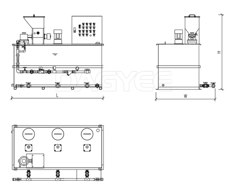 Automated Polyelectrolyte Equipment Liquid Polymer Mixing Flocculation Preparation System