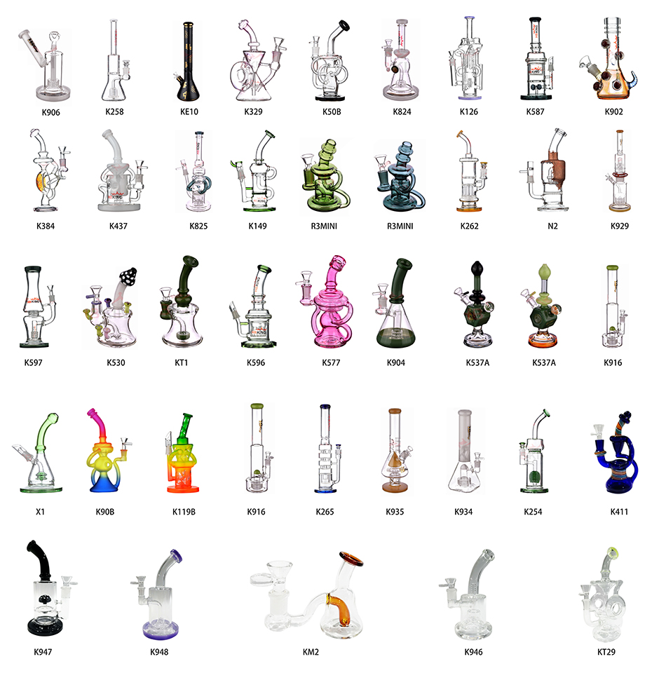 16inch Straight 3D Skull Design High Quanlity Bongs