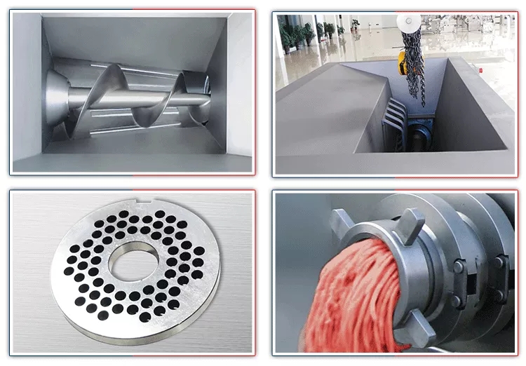 High Speed Industrial Meat Cutting Machine Meat Mincer 1000 kg Per Hour