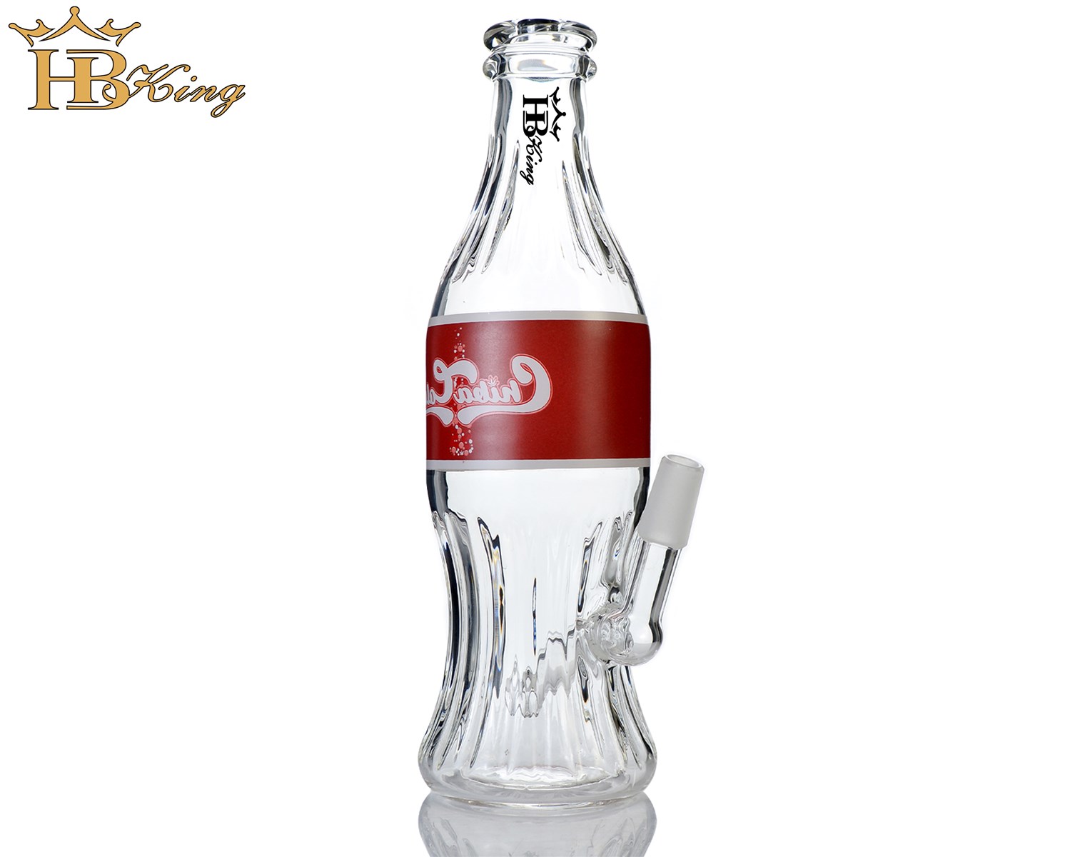 KQ68 9inch Juice Bottle Glass Bong Portable Dab Rigs Smoking Pipe