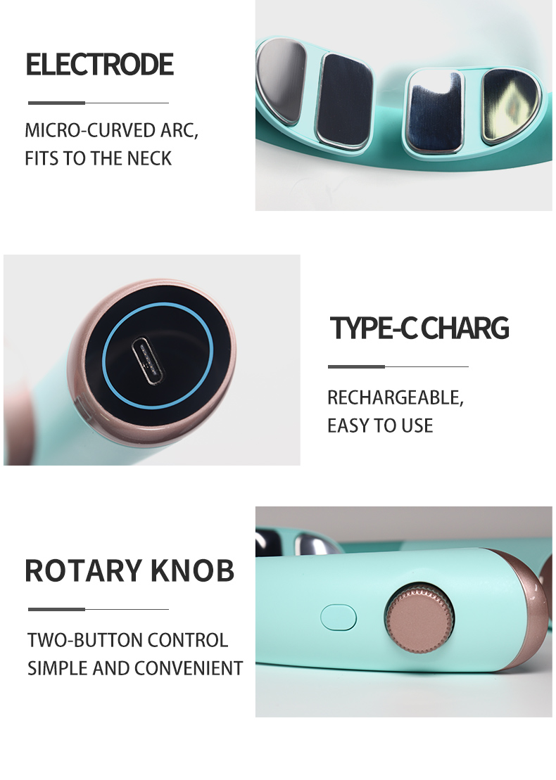 Electric Mini USB Rechargeable Vibrate Neck Therapy Massager