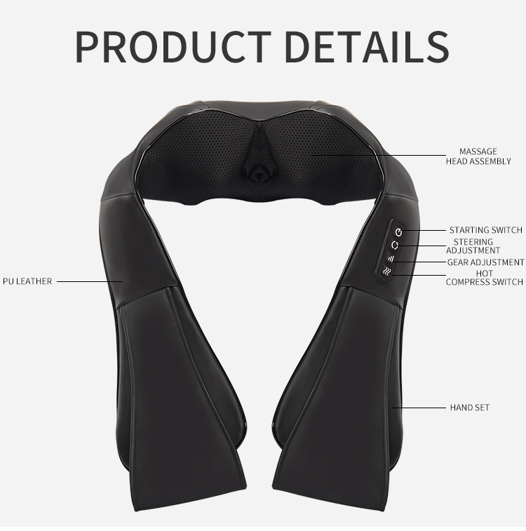 New Electric Massager Shawl cervical Neck Shoulder Back Body Massage belt with heat function shiatsu
