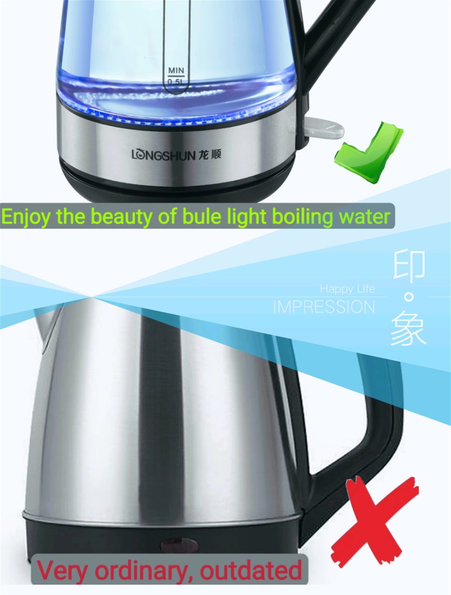 Factory direct sales glass electric kettle household constant temperature electric large capacity kettle