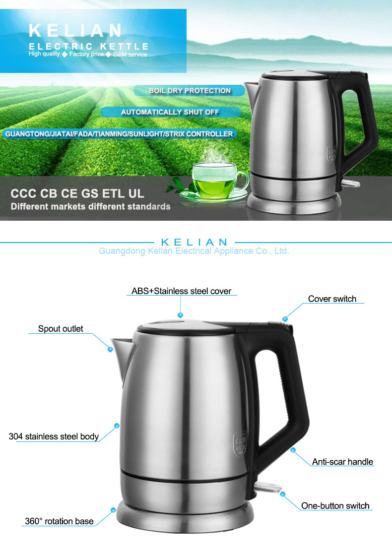 Stainless Steel Electric Kettle Tea Boiler Home Appliance 18L