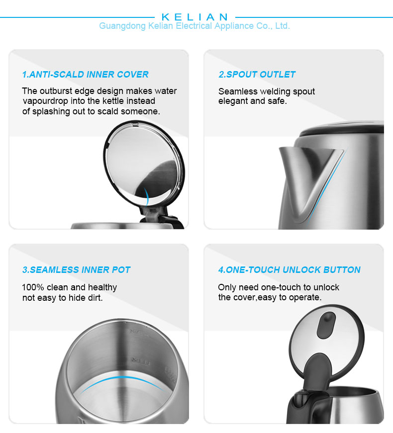 Stainless Steel Electric Kettle Tea Boiler Home Appliance 18L