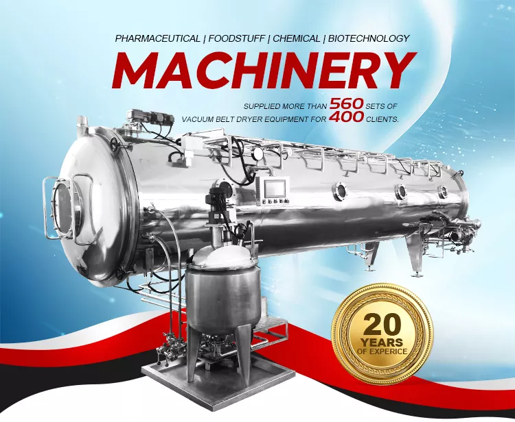 Pharmaceutical Botanical herbal extracts low temperature belt dryer factory