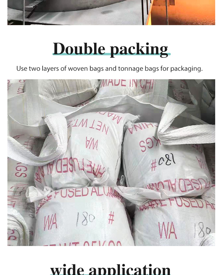 White corundum section sand polishing sandblasting abrasive high temperature refractory material