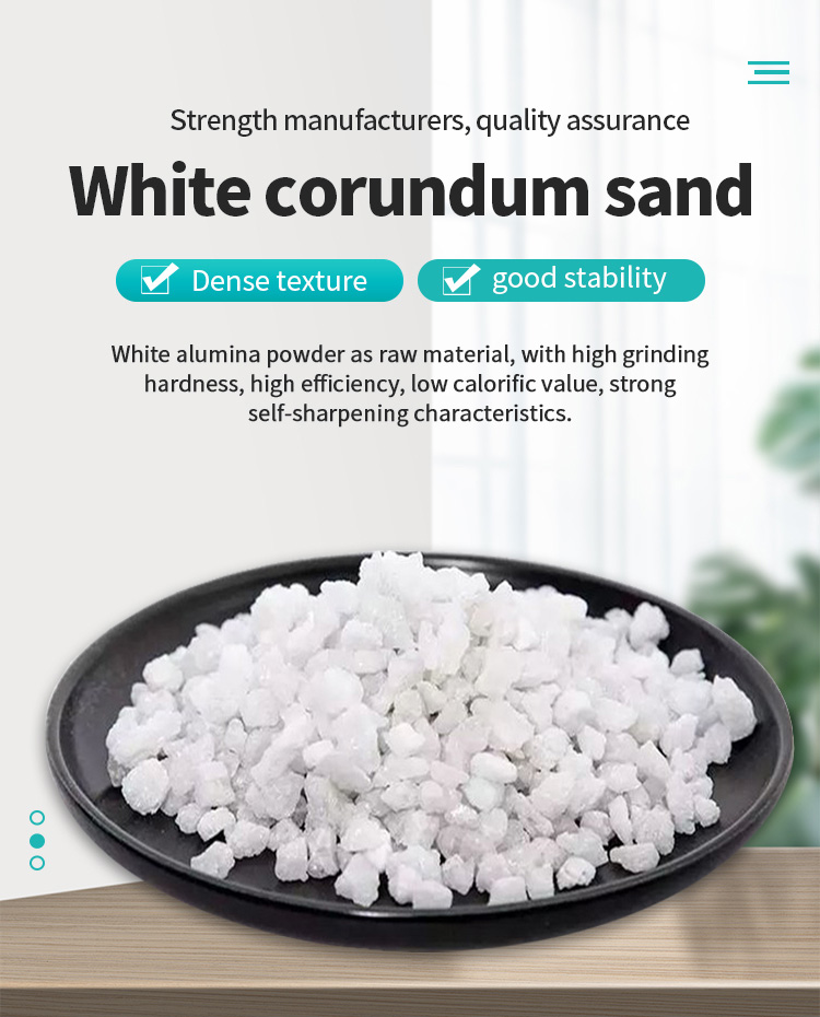 White corundum section sand polishing sandblasting abrasive high temperature refractory material
