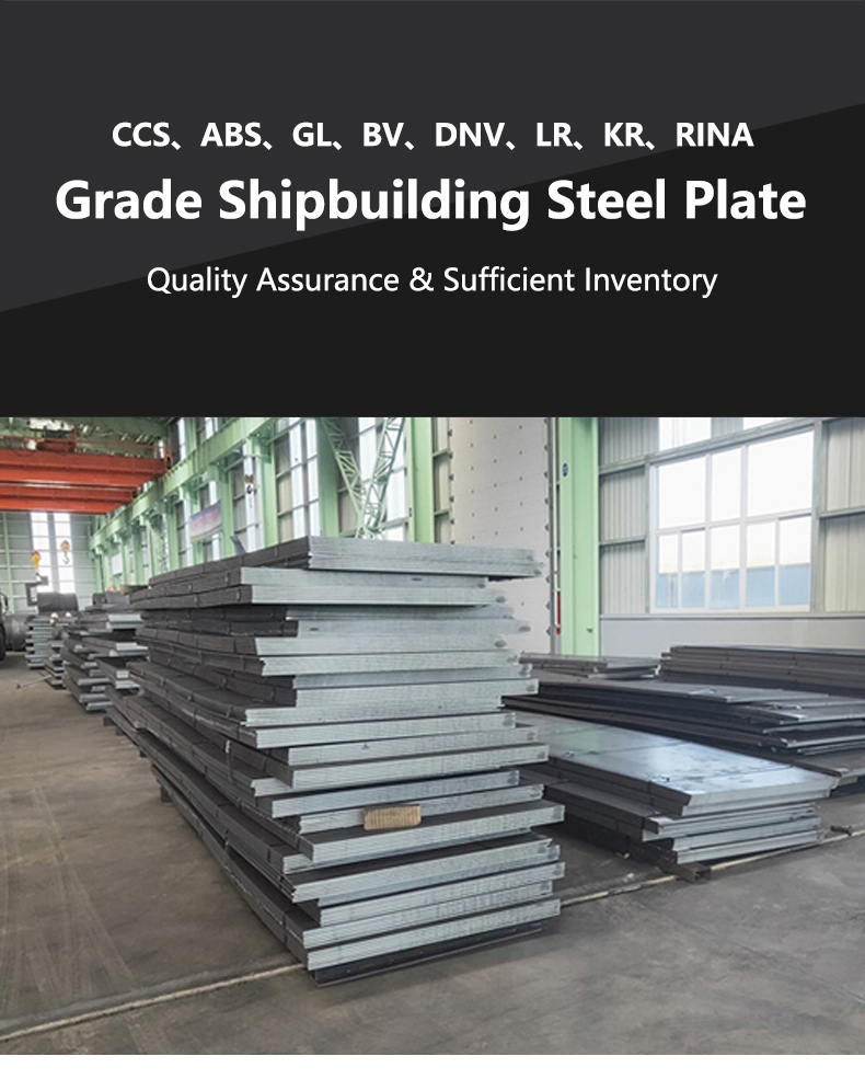 Shipbuilding Steel Plate CCS ABS GL Bv DNV LR Kr Rina Steel Plate for Hull Structure Support Customized Processing