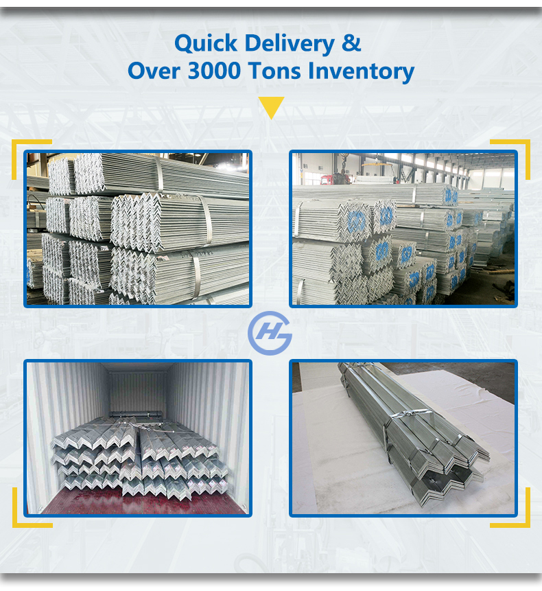 Q195 Q215 Q235B Q345B High Quality Hot Rolled Angle Steel Galvanized Standard Size