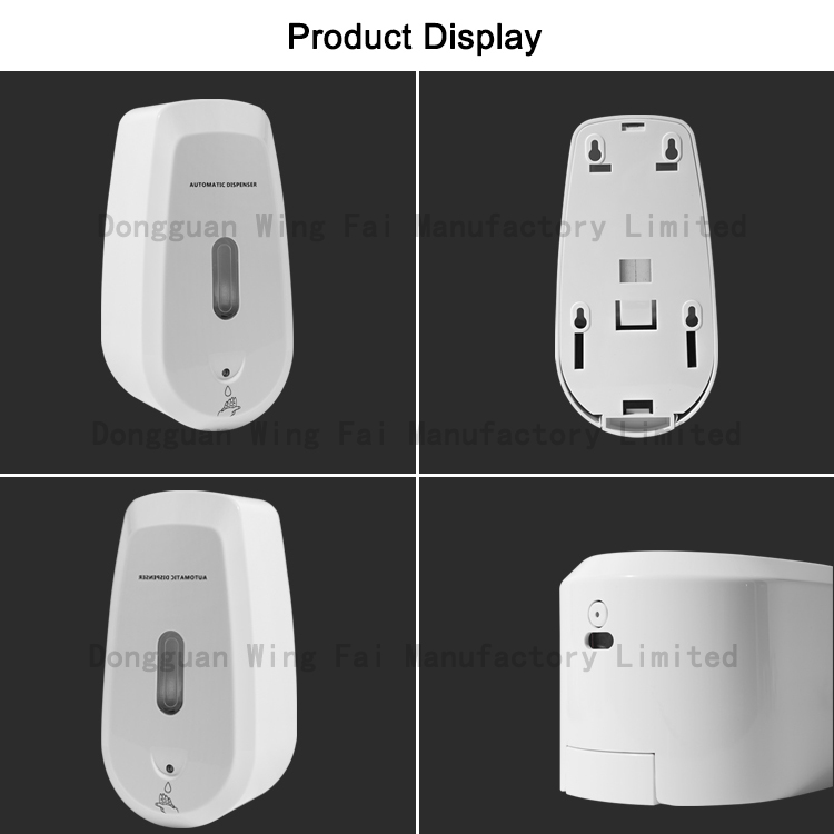 Commercial Refillable 500ml Plastic Automatic Wallmount Sanitizer Liquid Spray Soap Dispenser