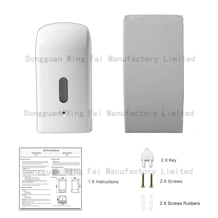 Commercial 1000ML Wall Mounted Large Capacity Automatic Hand Sanitizer Liquid Soap Dispenser