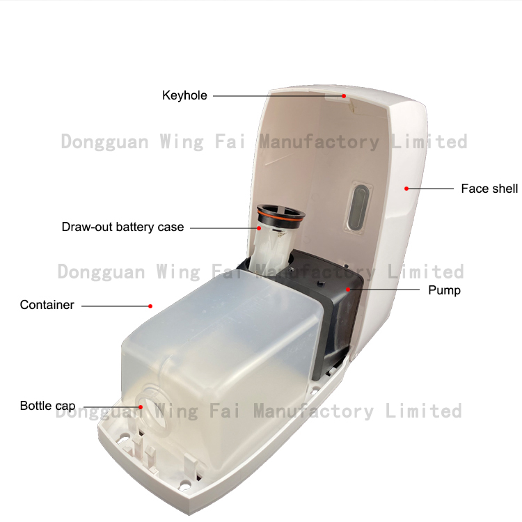 Commercial 1000ml Smart Wall Mounted Alcohol Gel Hands Free Soap Dispenser for Public Places