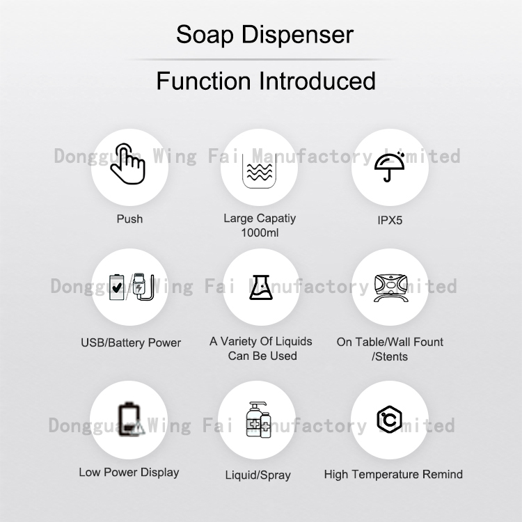 Factory Custom 500 ml Plastic Wall Mounted Hand Sanitizer alcohol Manual Soap Dispenser for Hotel