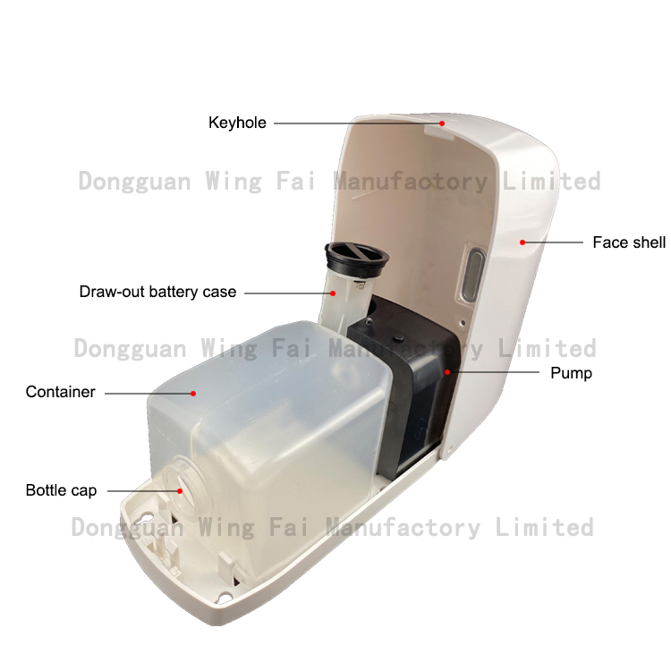 Commercial 1000ML Wall Mounted Large Capacity Automatic Hand Sanitizer Liquid Soap Dispenser