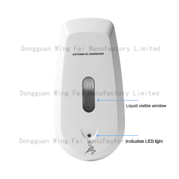 Commercial Refillable 500ml Plastic Automatic Wallmount Sanitizer Liquid Spray Soap Dispenser