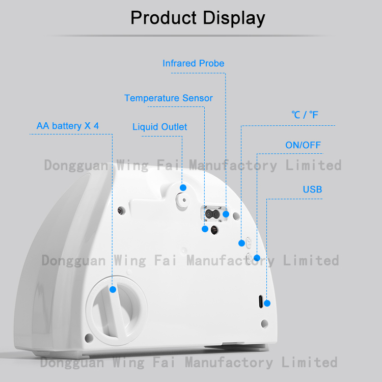 Commercial Wall Mounted 430ml Automatic Hand Sanitizer Alcohol Liquid Foam Spray Soap Dispenser