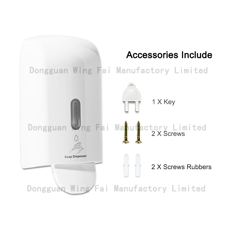 Factory Custom 500 ml Plastic Wall Mounted Hand Sanitizer alcohol Manual Soap Dispenser for Hotel