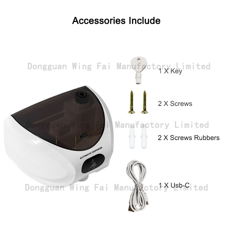 430ml Wall Mounted Automatic Plastic Foaming Acohol Gel Spray Soap Dispenser Touchless for Public Places