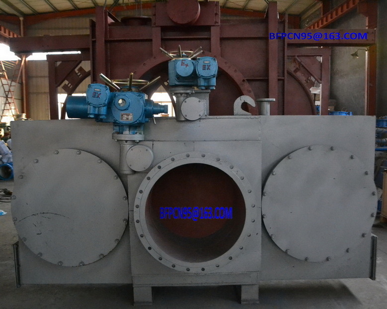 Fully enclosed goggle valve for blast furnace