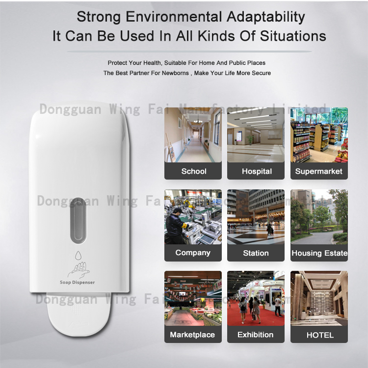Factory Custom 500 ml Plastic Wall Mounted Hand Sanitizer alcohol Manual Soap Dispenser for Hotel