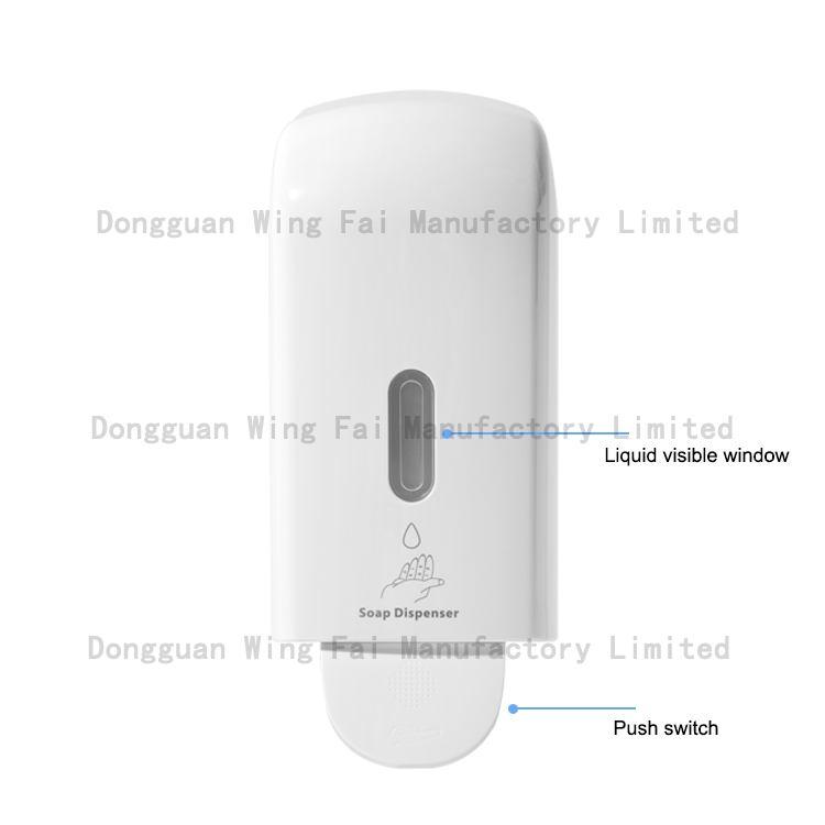 Factory Custom 500 ml Plastic Wall Mounted Hand Sanitizer alcohol Manual Soap Dispenser for Hotel