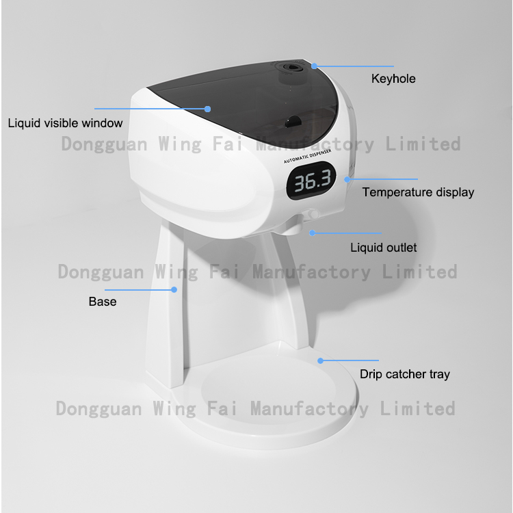 Commercial Wall Mounted 430ml Automatic Hand Sanitizer Alcohol Liquid Foam Spray Soap Dispenser