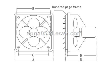 SUNTEK plate mounted industrial ventilation fan