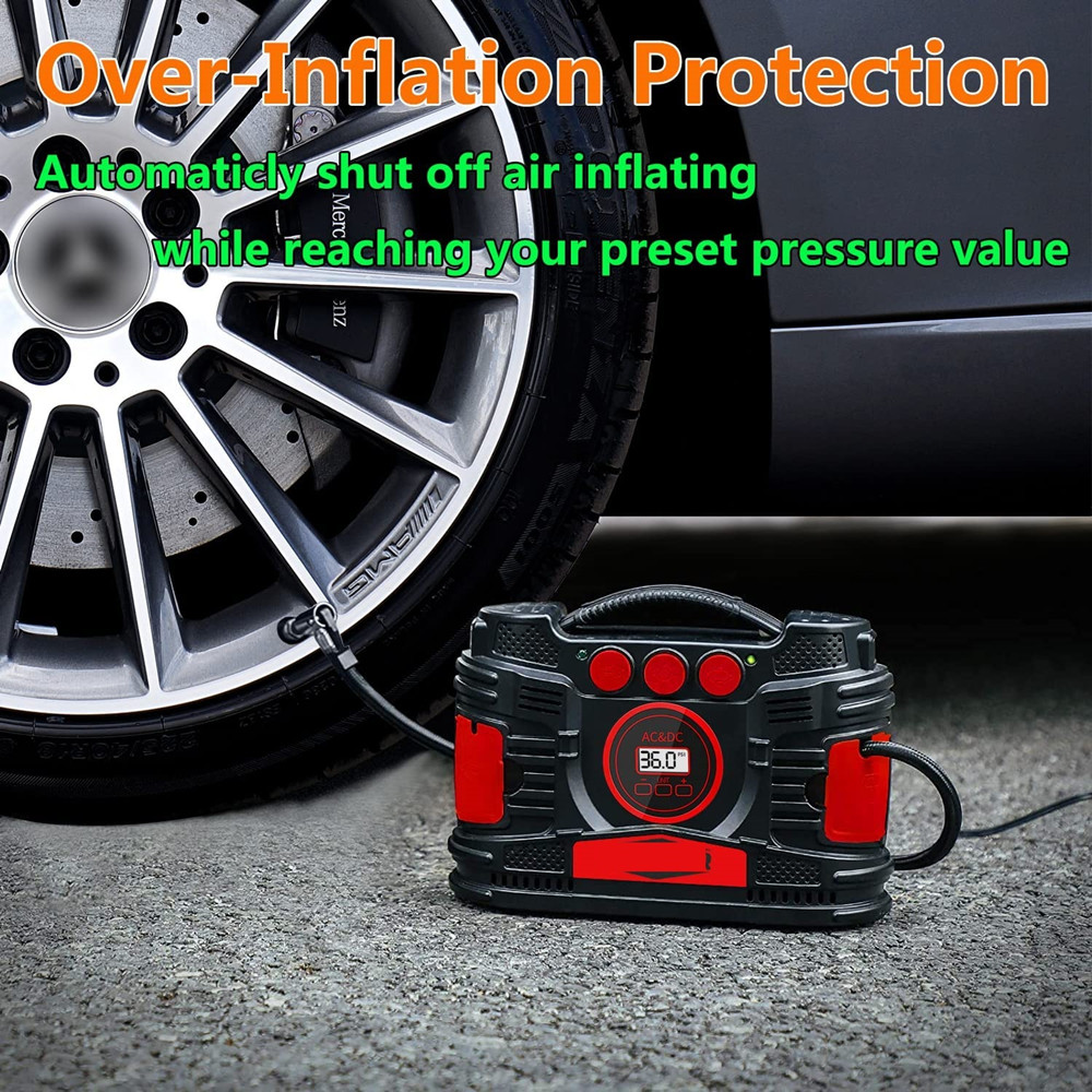 AC 230v 110v DC 12v tire inflators air compressor pump