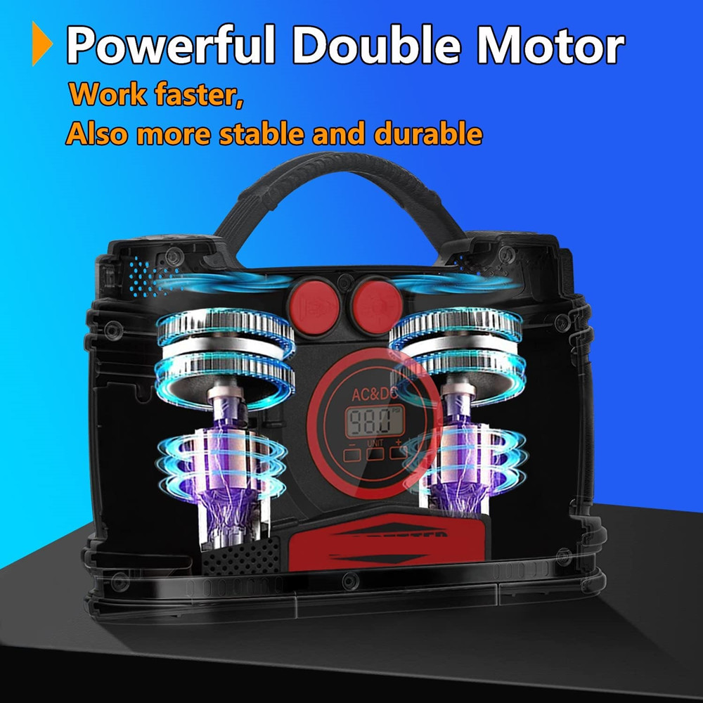 AC 230v 110v DC 12v tire inflators air compressor pump