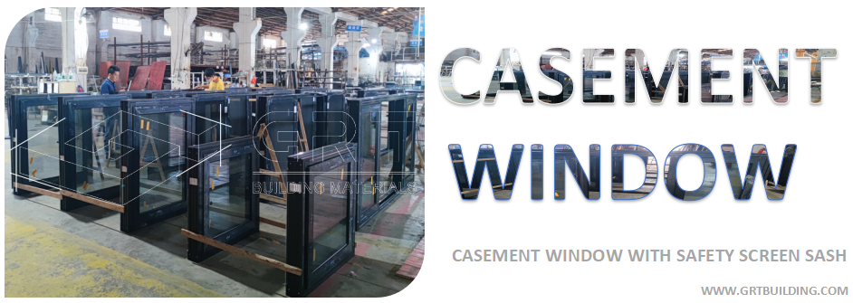 Wholesale Price Thermal Break Aluminum Windows House Building Material New Design Double Glazed Casement Window