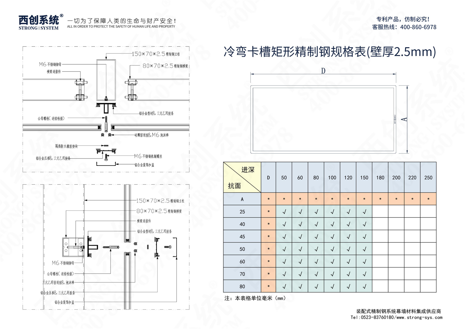 architectural steel profiles for curtain walls Steel system fireproof glass curtain Steel Curtain Wall Profiles