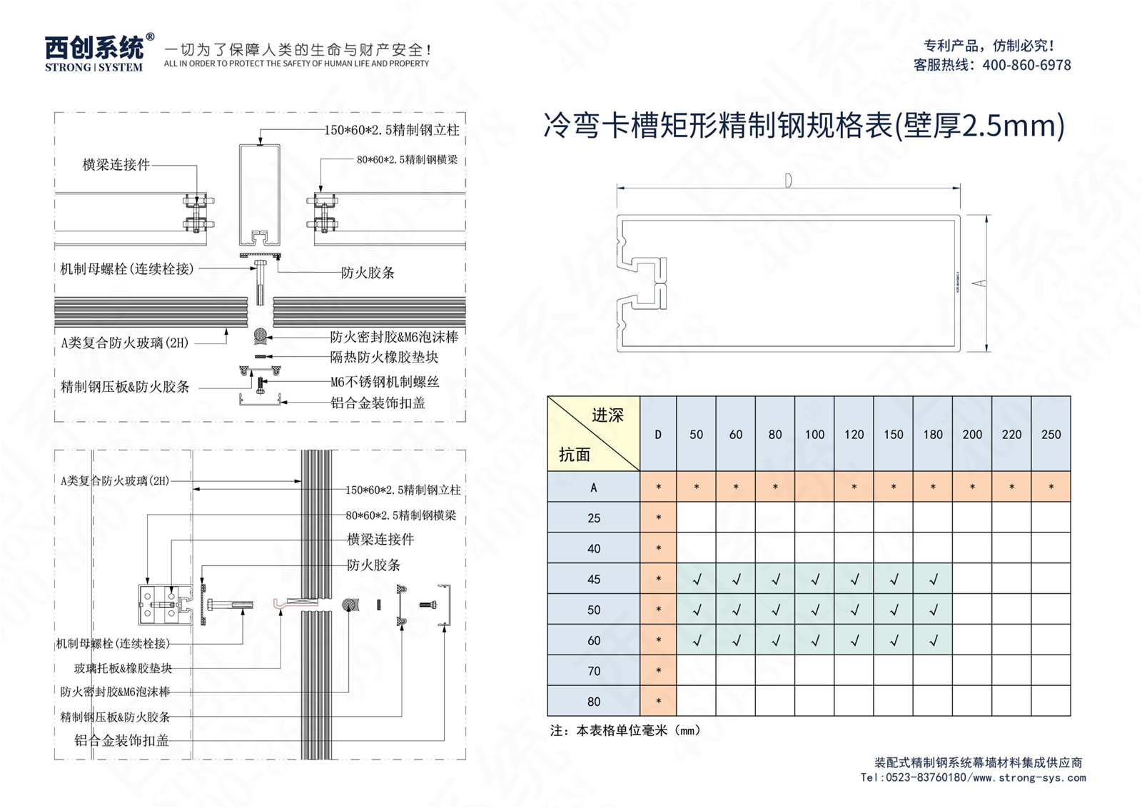 architectural steel profiles for curtain walls Steel system fireproof glass curtain Steel Curtain Wall Profiles