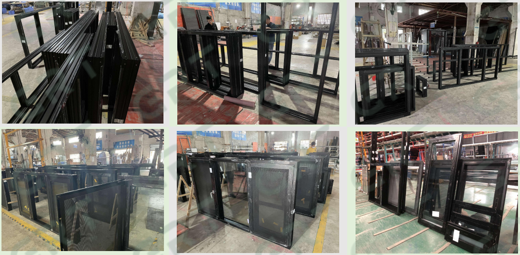 Wholesale Price Thermal Break Aluminum Windows House Building Material New Design Double Glazed Casement Window