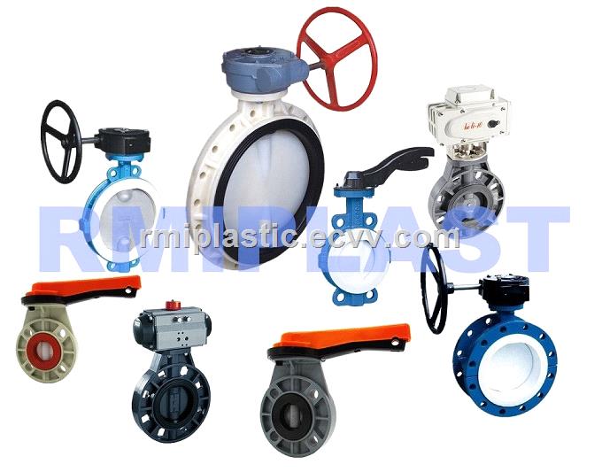 PVC CPVC PVDF PP Butterfly valve