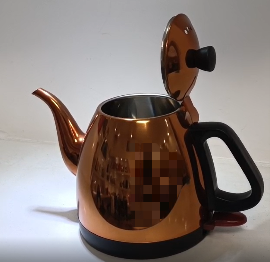 Gold small tea pot goose neck electric kettle for home and hotel