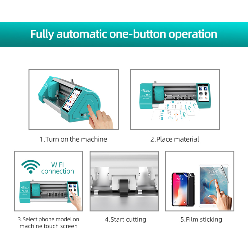 TUOLI TL168 TPU Hydrogel Screen Protector Cutting Machine For Tablet Watch Phone Screen Film