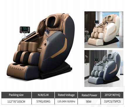 Full body luxury leather 3d 4d electric zero gravity massage chair