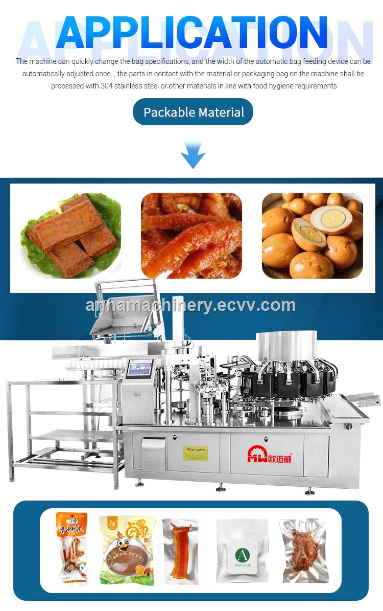 Rotary Auto Weighing Type Snack Pillow Premade Bag Vacuum Packaging Packing Machine Food