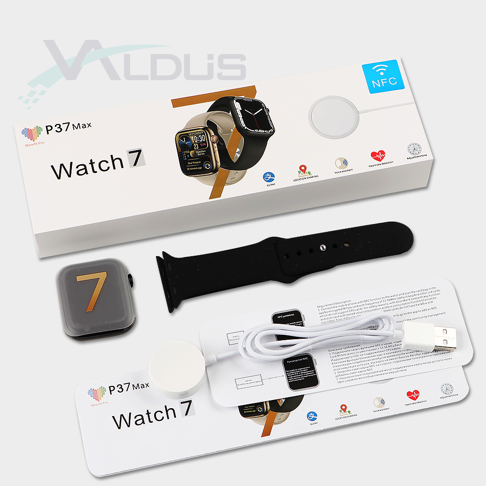 Valdus 182 Inch Screen Smart Watch Series 7 IP68 Smart Wristband Bracelet Wearfit PRO Health Watch P37 Max