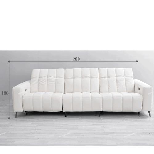 Modern Minimalist Caterpillar Beige White Fabric Multifunctional Sofa Size Apartment Living Room ThreeSeat Sofa