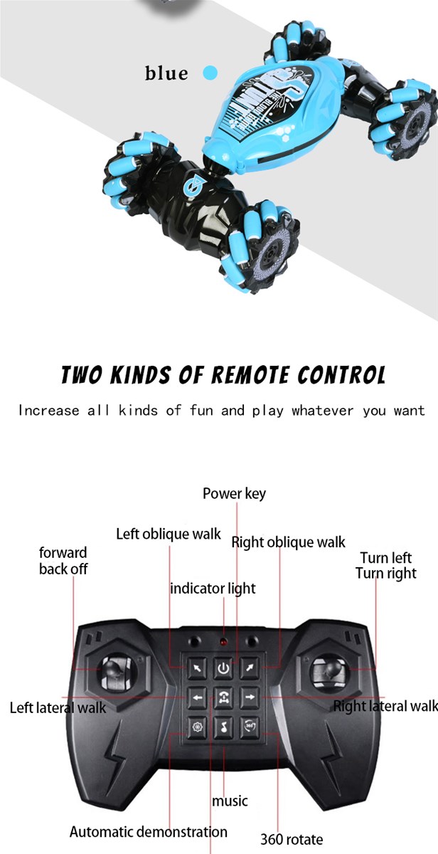 114 Twelvechannel stunt twisting remote control car single remote control