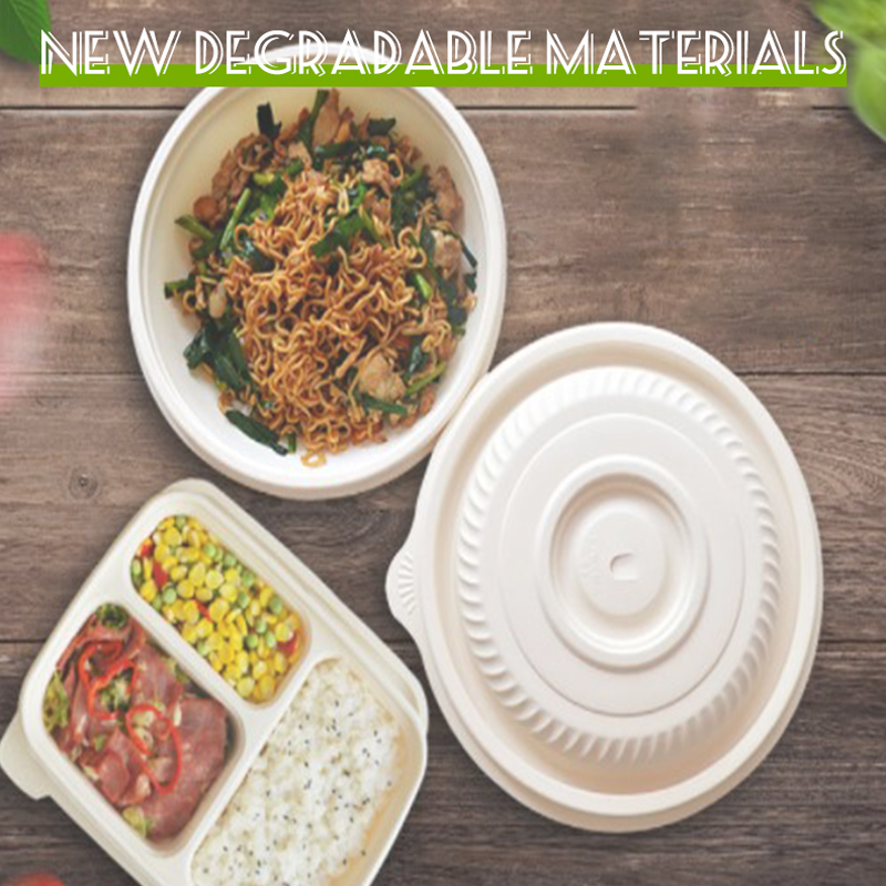 Disposable lunch box degradable takeaway packaging box