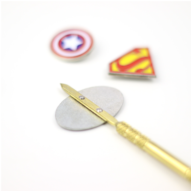 custom badge golden silver stainless steel metal wax dabber tools