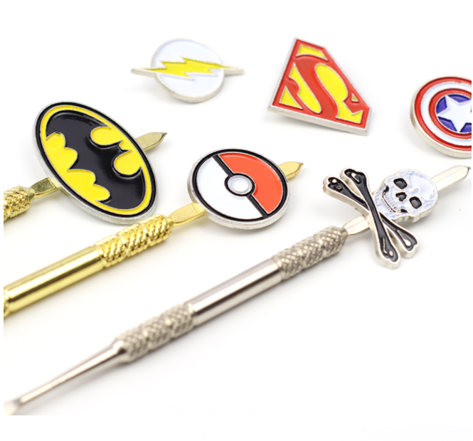 custom badge golden silver stainless steel metal wax dabber tools