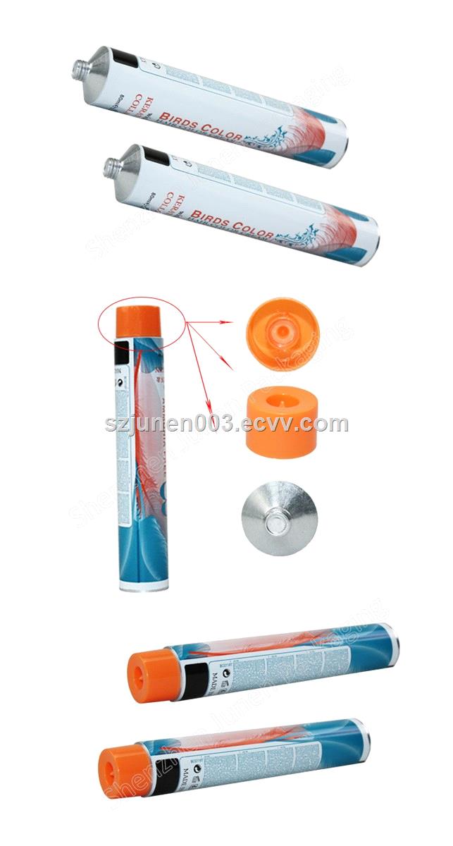 Hot sale aluminum collapsible hair color cream tube